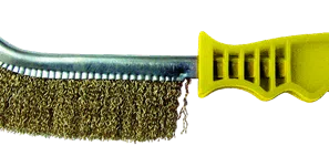BROSSE MANUELLE DEMI-LUNE ACIER LAITONNÉ