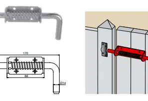 VERROU PISTOLET A RESS SANS GACHE Ø14 ZNB