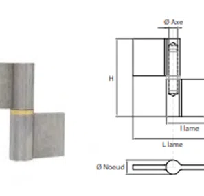 PAUMELLE A SOUDER GRILLE 100